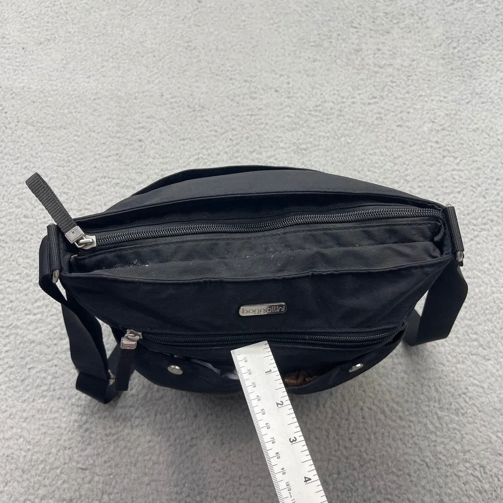 Baggallini Horizon Crossbody Bag Black Nylon Lightweight Travel Purse‎ Handbag